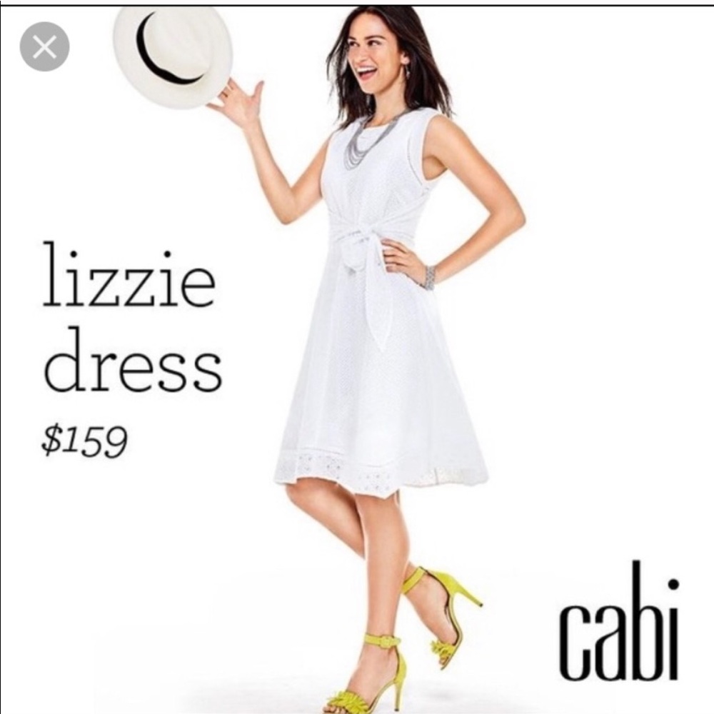 CAbi Lizzie dress white eyelet